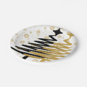 elegante kerst - en zwarte bomen papieren bordje (Gekanteld)