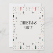 Elegante Kerst Feestelijke Kerstfeest Uitnodiging (Achterkant)