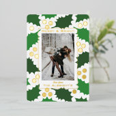 Elegante Kerst Foto Folie Kaart (Staand Voorkant)