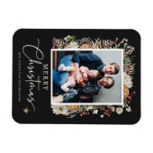 Elegante Kerst Foto Magneet (Horizontaal)