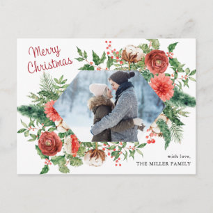 Elegante Kerst Foto Vakantie Briefkaart