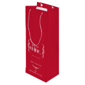 Elegante Kerst "Geeft Hem Wijn" Shakespeare Wijn Cadeautas (Achterkant Gekanteld)