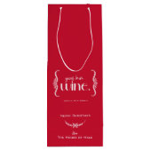 Elegante Kerst "Geeft Hem Wijn" Shakespeare Wijn Cadeautas (Achterkant)