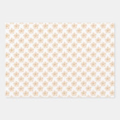 Elegante kerst geel rood poinsettia vakantie inpakpapier vel (Voorkant)