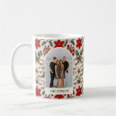 Elegante kerst gepersonaliseerde foto koffiemok (Links)