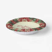 Elegante Kerst Geplaagd Bloemen Sneeuwvlokken Rust Papieren Kommen (Gebogen)