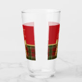 Elegante kerst geruite glazen beker (Links)