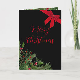 Elegante Kerst Gevouwen Wenskaart Kaart