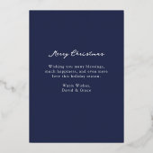 Elegante Kerst Goud Folie Kaart (Achterkant)
