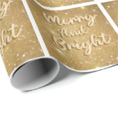 Elegante Kerst goud glitters Cadeaupapier (Rol Hoek)