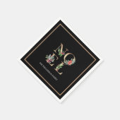 Elegante kerst goud Noel groen bessen Servet (Hoek)