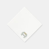 Elegante kerst gouden krans aangepaste naam vakant servet (Hoek)