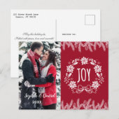 Elegante Kerst Gouden Pijn Joy Sierfoto Uitnodiging Briefkaart (Voorkant / Achterkant)