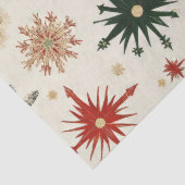 Elegante Kerst Gouden Sneeuwvlokken Tissuepapier (Detail)