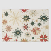 Elegante Kerst Gouden Sneeuwvlokken Tissuepapier (Voorkant)