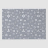 Elegante Kerst Grijs en Witte Sneeuwvlokken Tissuepapier (Voorkant)