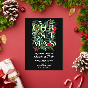 Elegante KERST groen Acryl Uitnodigingen