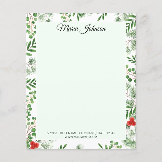 elegante kerst groen bedrijf Stationery (Voorkant)