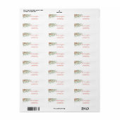 Elegante kerst groen bessen Waterverf Etiket (Full Sheet)