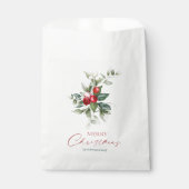 Elegante kerst Holly Bedankzakje (Voorkant)
