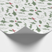 ELEGANTE KERST HOLLY CADEAUPAPIER (Hoek)