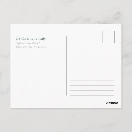 Elegante kerst Holly Kaart (Achterkant)