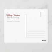 Elegante kerst Holly Kaart (Achterkant)