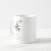 Elegante kerst Holly Koffiemok (Voorkant links)