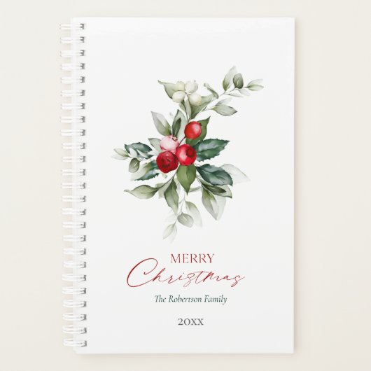 Elegante kerst Holly Planner (Voorkant)