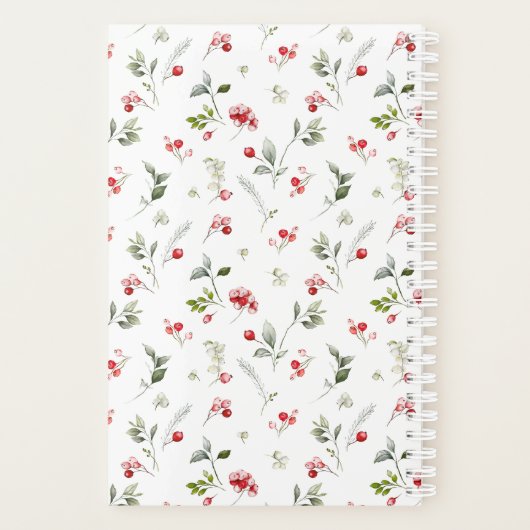 Elegante kerst Holly Planner (Achterkant)