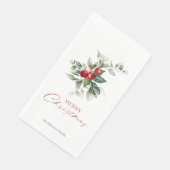 Elegante kerst Holly Servet (Hoek)
