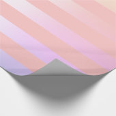 Elegante kerst holografische & roze streep cadeaupapier (Hoek)