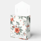 Elegante Kerst Huwelijk Bloemen Met Romantische Pi Bedankdoosjes (Geopend)