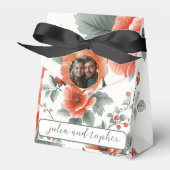 Elegante Kerst Huwelijk Bloemen Met Romantische Pi Bedankdoosjes (Voorkant Zijde)