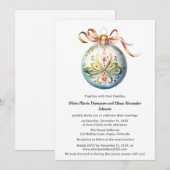 Elegante Kerst Huwelijk Kaart (Voorkant / Achterkant)