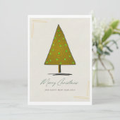 Elegante kerst Kaart met gouden en blauwe geometri (Staand voorkant)