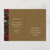 Elegante Kerst Kaart met Krans (Achterkant)