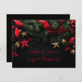  Elegante Kerst Kaart met Krans (Voorkant / Achterkant)