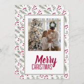 Elegante kerst Kaart met Spruce Bruce Branches (Voorkant / Achterkant)