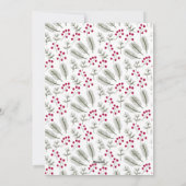 Elegante kerst Kaart met Spruce Bruce Branches (Achterkant)