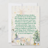 Elegante kerst Kaart met sterren en geschenken (Achterkant)