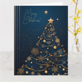 Elegante Kerst Kaart Series (Gele Bloem)