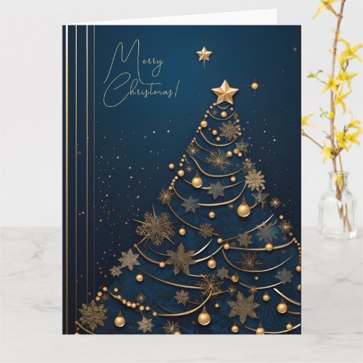 Elegante Kerst Kaart Series (Gele Bloem)