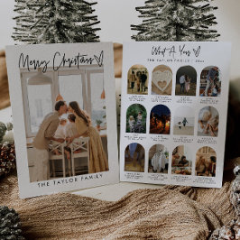 Elegante Kerst Kaart Vakantie Jaar in Review