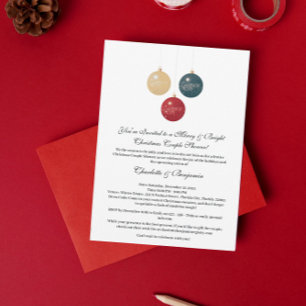 Elegante Kerst Koppels Bruisfeest  Kaart