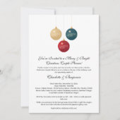 Elegante Kerst Koppels Bruisfeest Kaart (Voorkant)