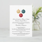 Elegante Kerst Koppels Bruisfeest Kaart (Staand voorkant)