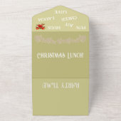 Elegante kerst lunch uitnodiging (Buitenkant)