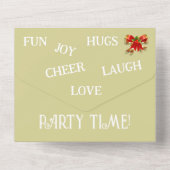 Elegante kerst lunch uitnodiging (Achterkant)