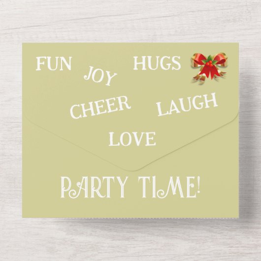 Elegante kerst lunch uitnodiging (Achterkant)